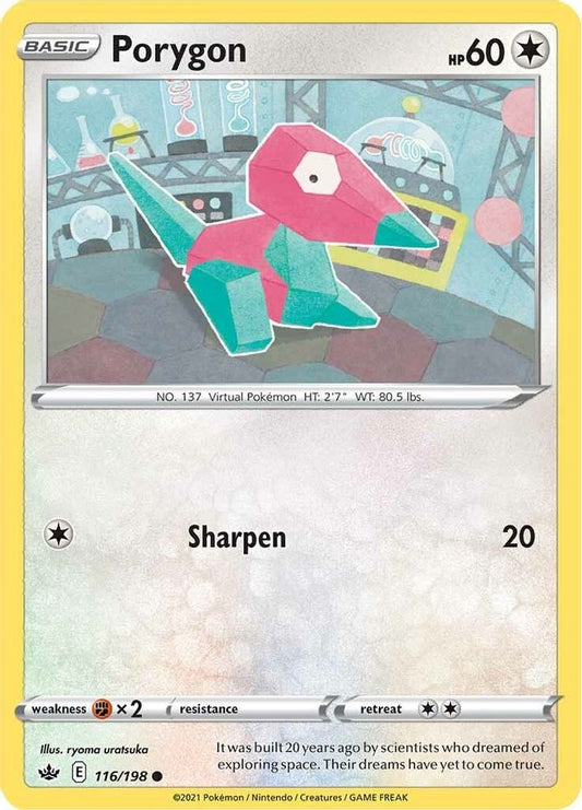 Porygon 116  - Reverse Holofoil SWSH06 Chilling Reign - Common