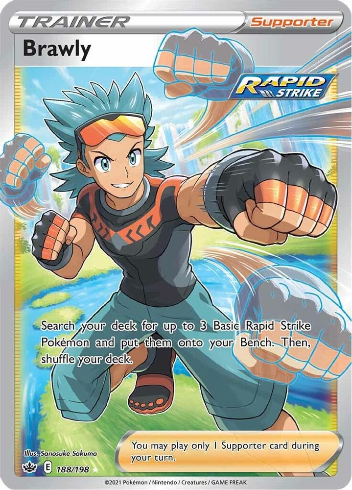 Brawly (Full Art) 188  - Holofoil SWSH06 Chilling Reign - Ultra Rare