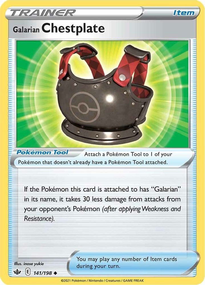 Galarian Chestplate 141  SWSH06 Chilling Reign - Uncommon