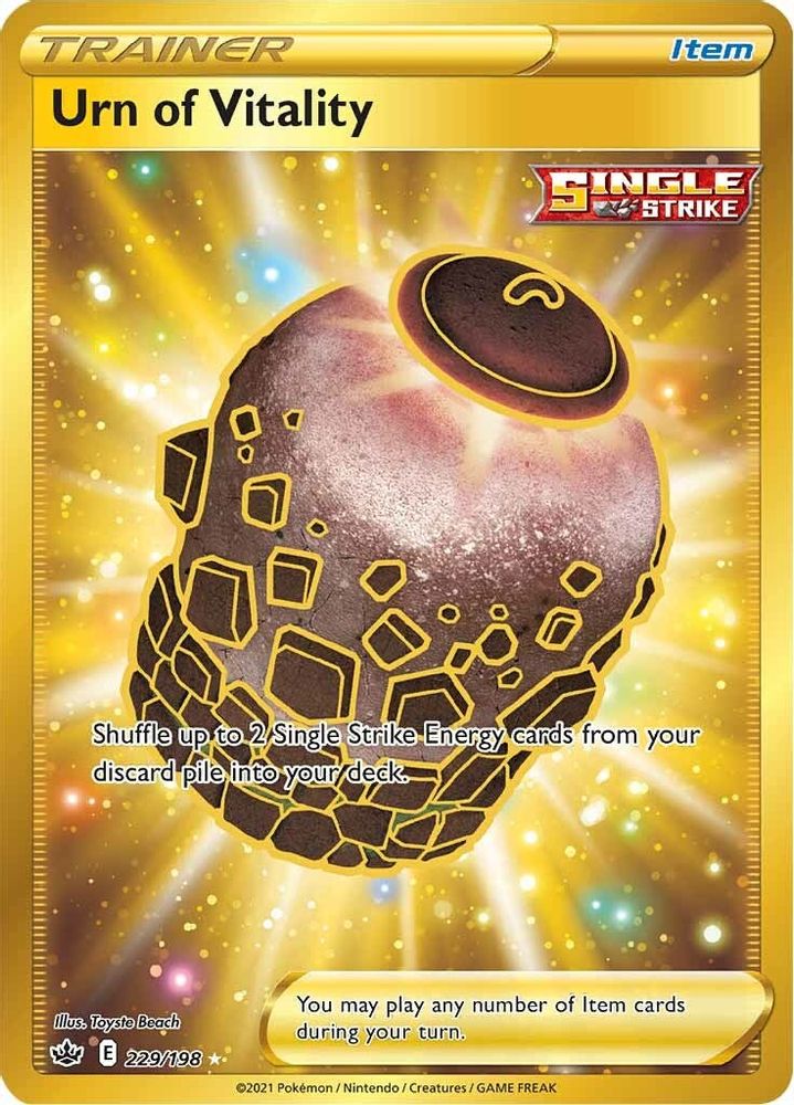 Urn of Vitality (Secret) 229/198  - Holofoil SWSH06 Chilling Reign - Secret Rare