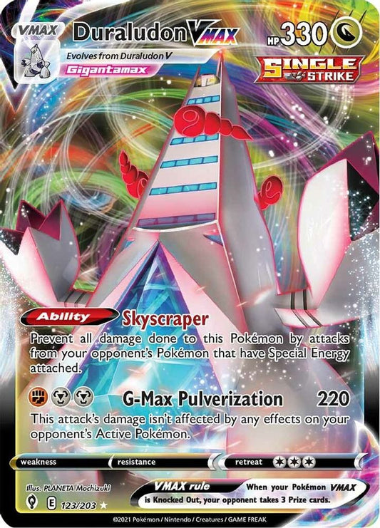 Duraludon VMAX 123  - Holofoil SWSH07 Evolving Skies - Ultra Rare