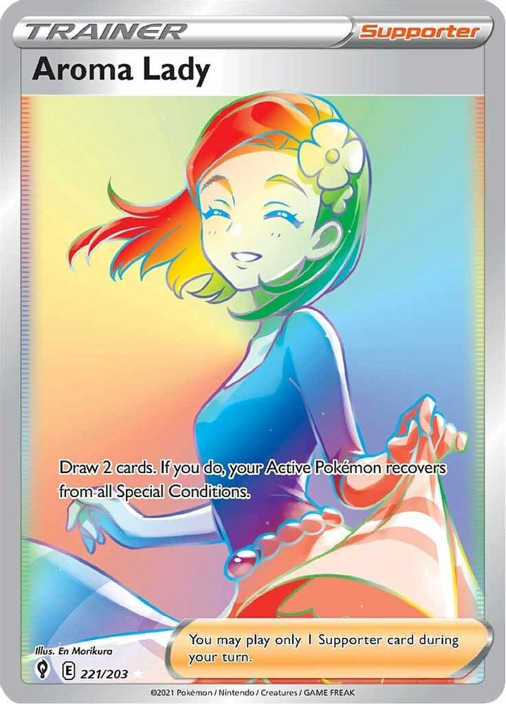 Aroma Lady (Secret) 221  - Holofoil SWSH07 Evolving Skies - Secret Rare