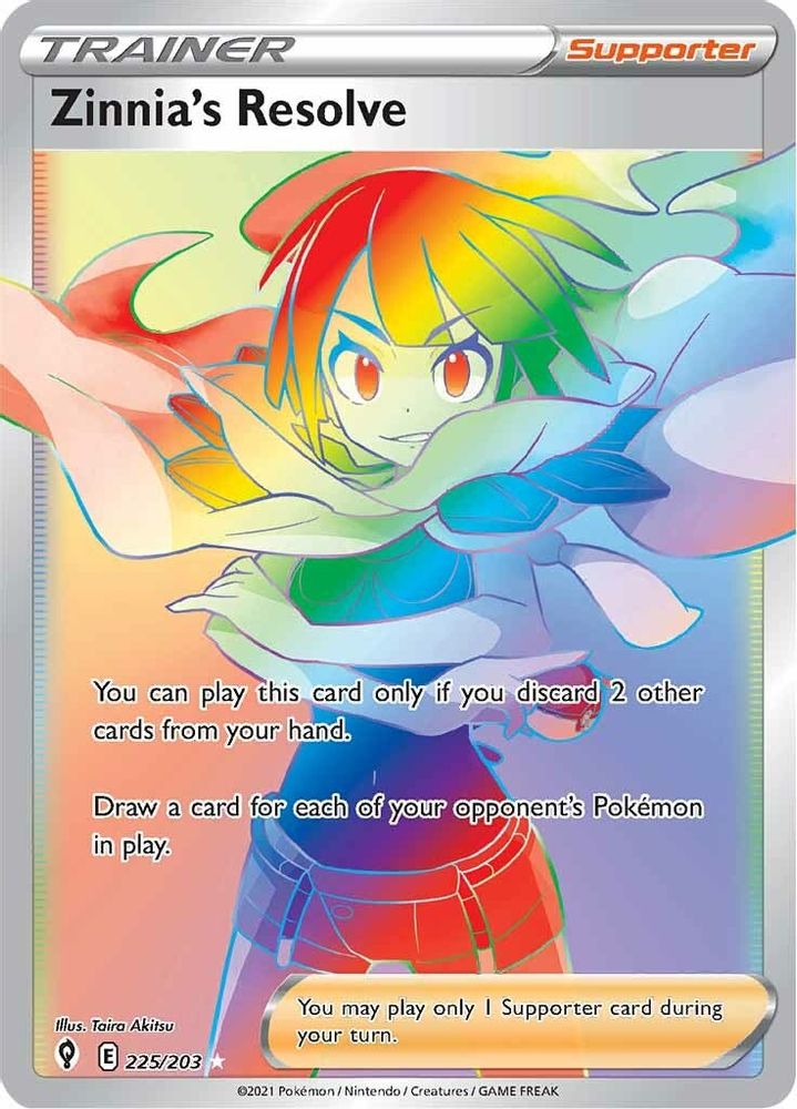 Zinnia's Resolve (Secret) 225  - Holofoil SWSH07 Evolving Skies - Secret Rare