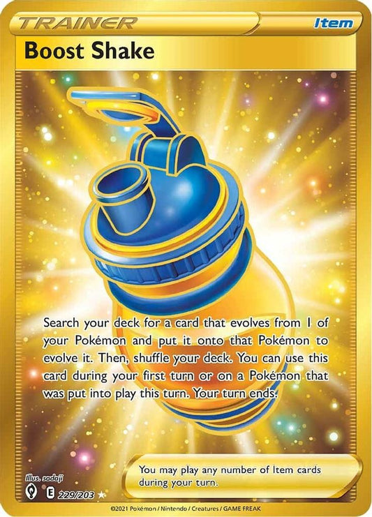 Boost Shake (Secret) 229  - Holofoil SWSH07 Evolving Skies - Secret Rare