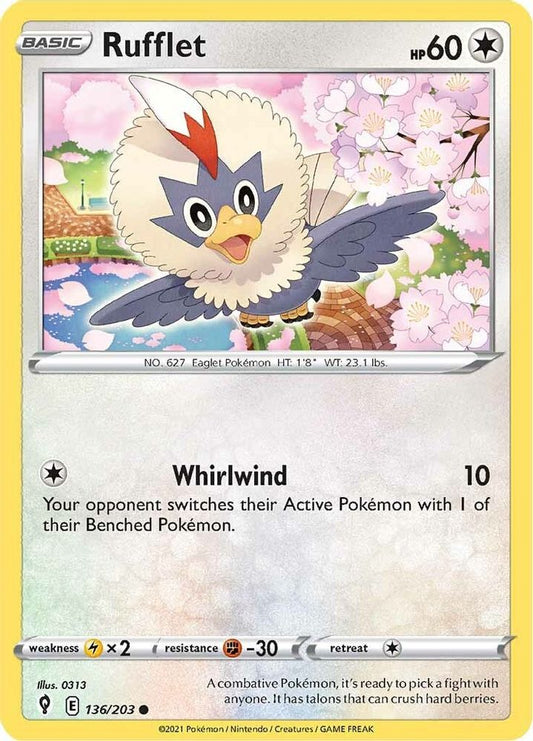 Rufflet 136  SWSH07 Evolving Skies - Common