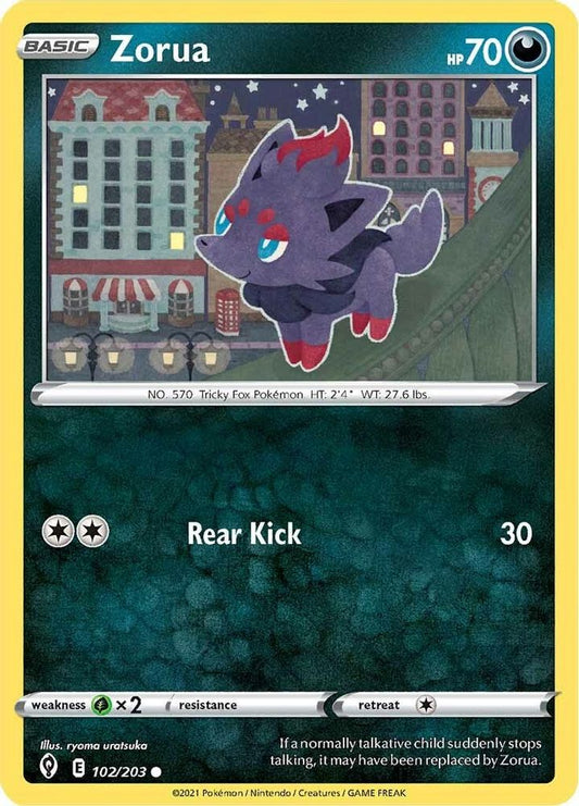Zorua 102  SWSH07 Evolving Skies - Common