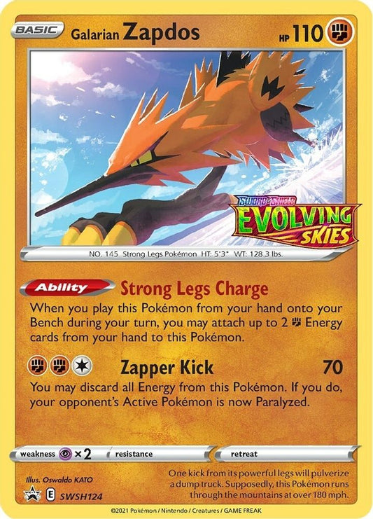 Galarian Zapdos (Prerelease) SWSH124  - Holofoil SWSH Sword & Shield Promo Cards - Promo