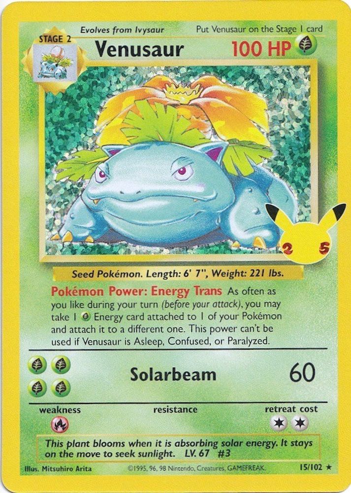 Venusaur 015  - Holofoil Celebrations Classic Collection - Classic Collection