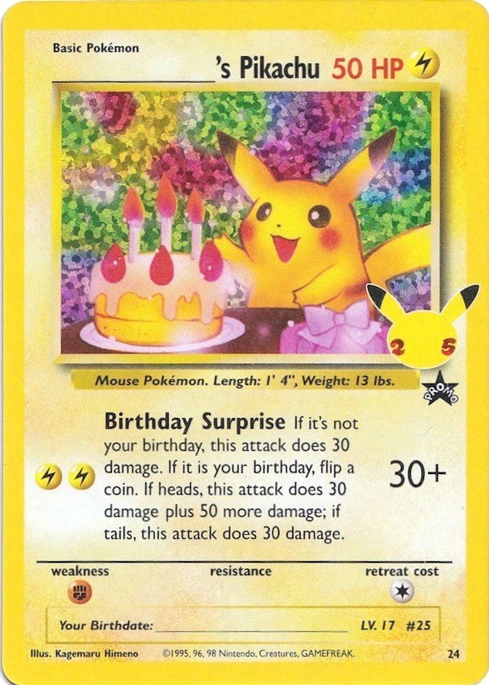 ______'s Pikachu 024  - Holofoil Celebrations Classic Collection - Classic Collection