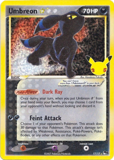 Umbreon Star 017 - Holofoil Celebrations Classic Collection - Classic Collection