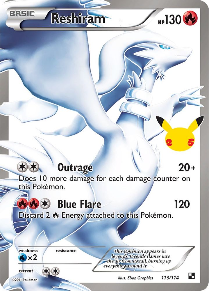 Reshiram 113  - Holofoil Celebrations Classic Collection - Classic Collection