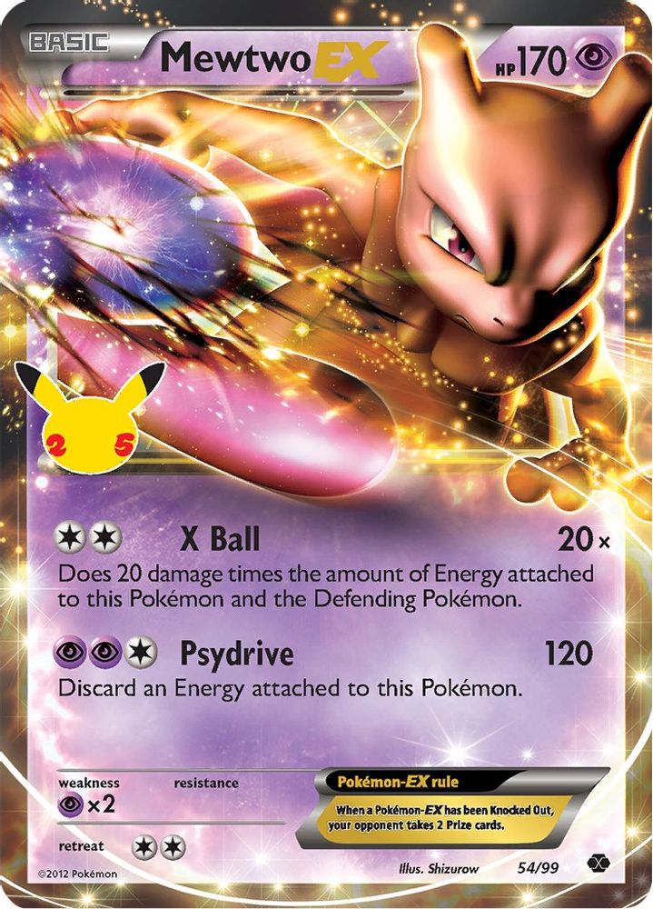 Mewtwo EX 054  - Holofoil Celebrations Classic Collection - Classic Collection