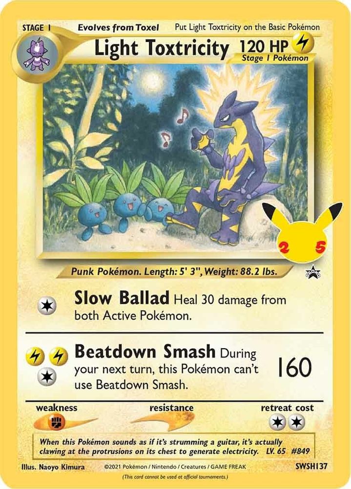 Light Toxtricity SWSH137  - Holofoil SWSH Sword & Shield Promo Cards - Promo