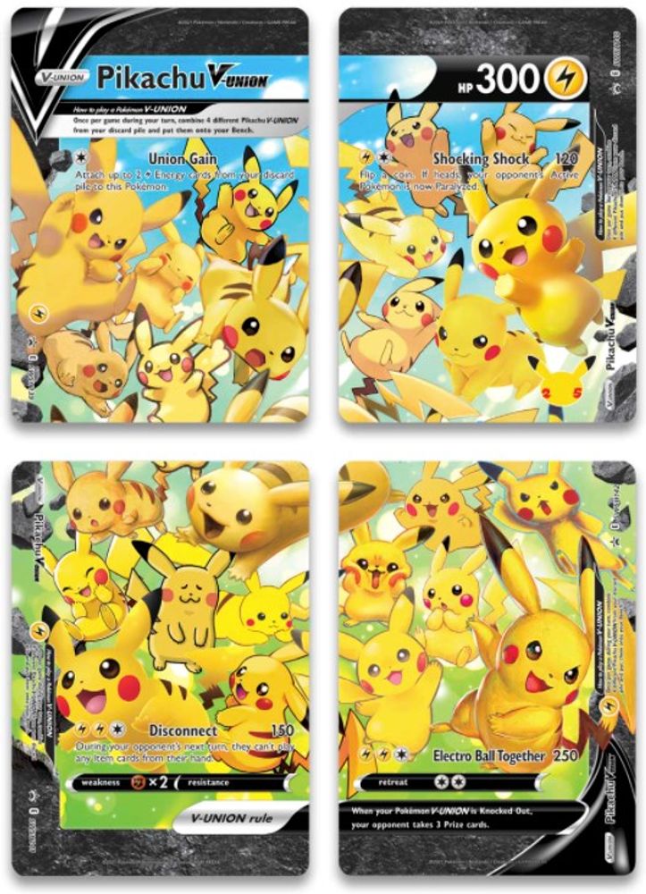Pikachu V-Union [Set of 4]  - Holofoil SWSH Sword & Shield Promo Cards - Promo
