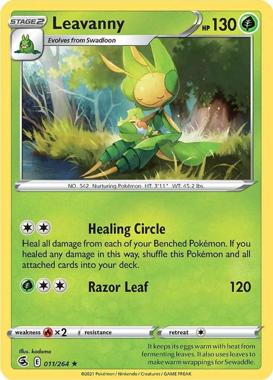 Leavanny 011  - Reverse Holofoil SWSH08 Fusion Strike - Rare