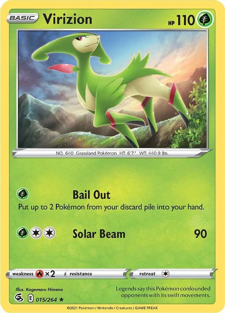 Virizion 015  SWSH08 Fusion Strike - Rare