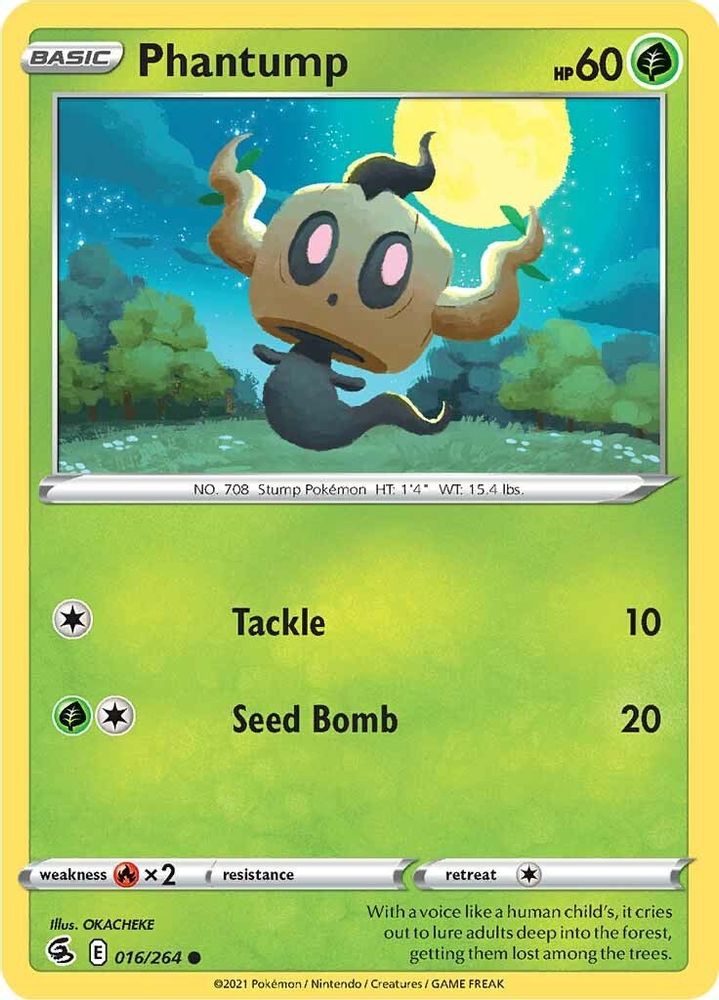 Phantump 016  SWSH08 Fusion Strike - Common