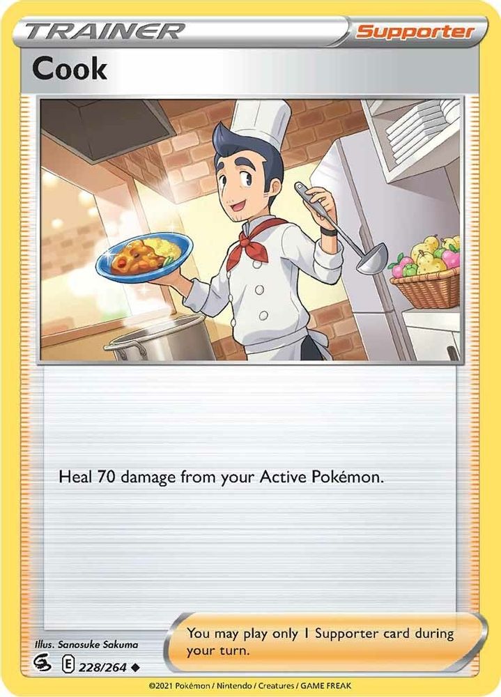 Cook 228  - Reverse Holofoil SWSH08 Fusion Strike - Uncommon