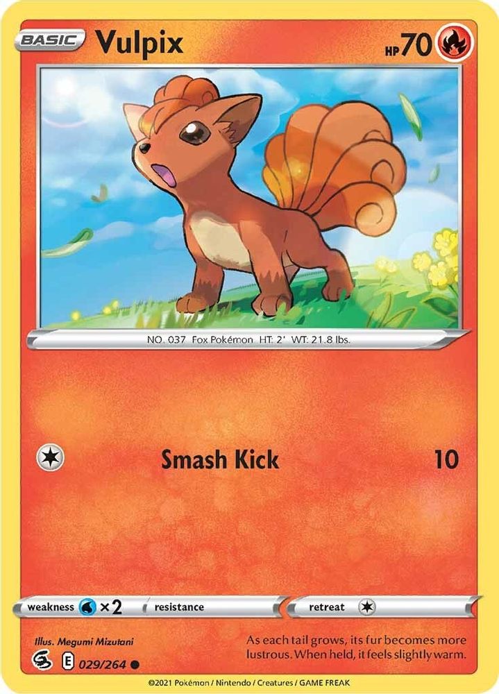 Vulpix (29) (29) 029  - Reverse Holofoil SWSH08 Fusion Strike - Common
