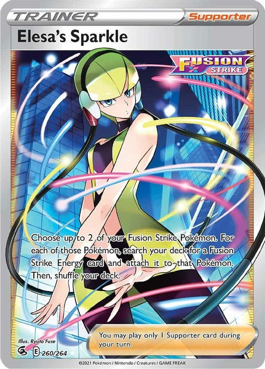 Elesa's Sparkle (Full Art) 260  - Holofoil SWSH08 Fusion Strike - Ultra Rare