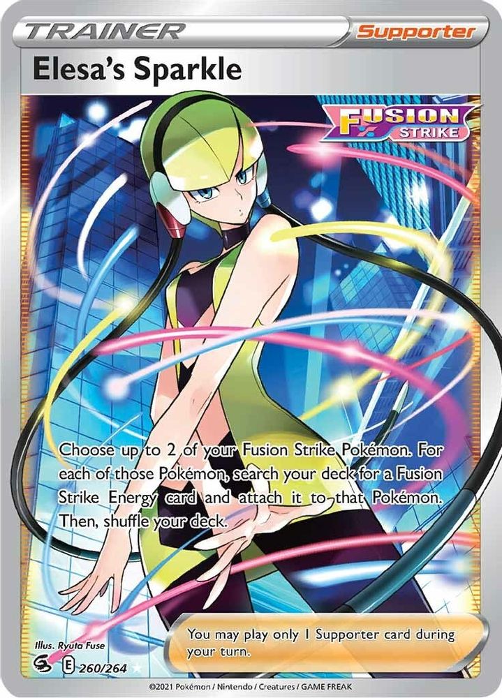 Elesa's Sparkle (Full Art) 260  - Holofoil SWSH08 Fusion Strike - Ultra Rare