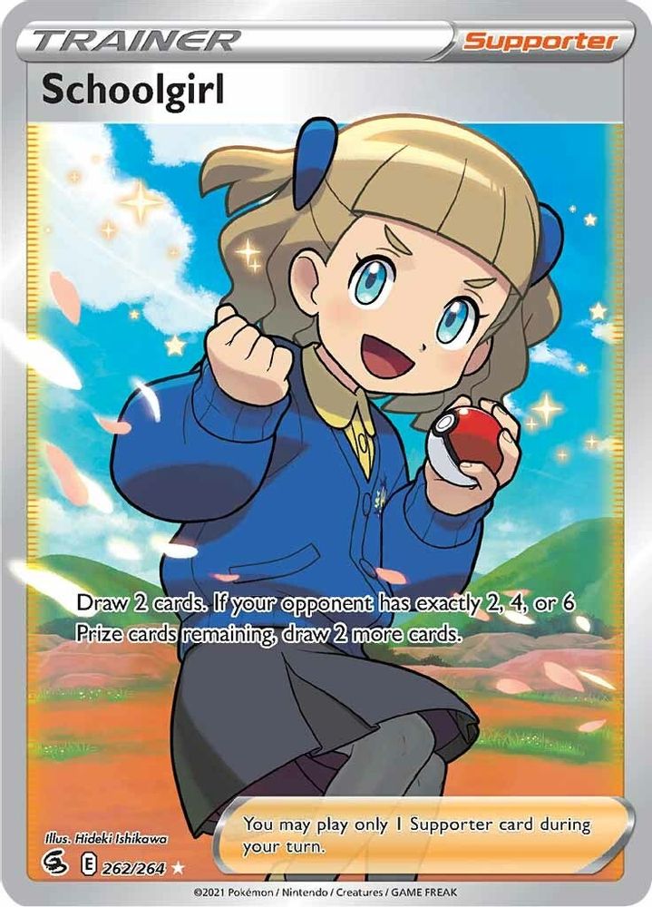 Schoolgirl (Full Art) 262  - Holofoil SWSH08 Fusion Strike - Ultra Rare