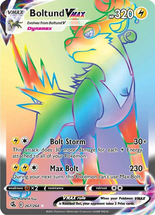 Boltund VMAX (Secret) 267  - Holofoil SWSH08 Fusion Strike - Secret Rare