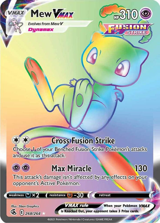 Mew VMAX (Secret) 268  - Holofoil SWSH08 Fusion Strike - Secret Rare