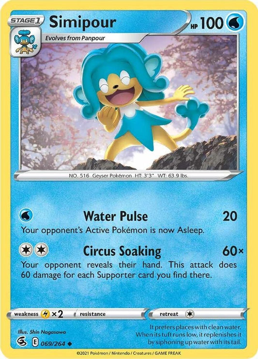 Simipour 069  - Reverse Holofoil SWSH08 Fusion Strike - Uncommon