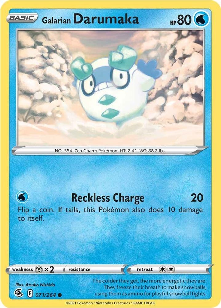 Galarian Darumaka 071  SWSH08 Fusion Strike - Common