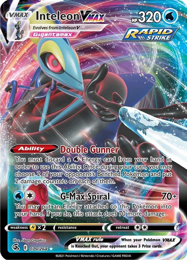 Inteleon VMAX 079  - Holofoil SWSH08 Fusion Strike - Ultra Rare