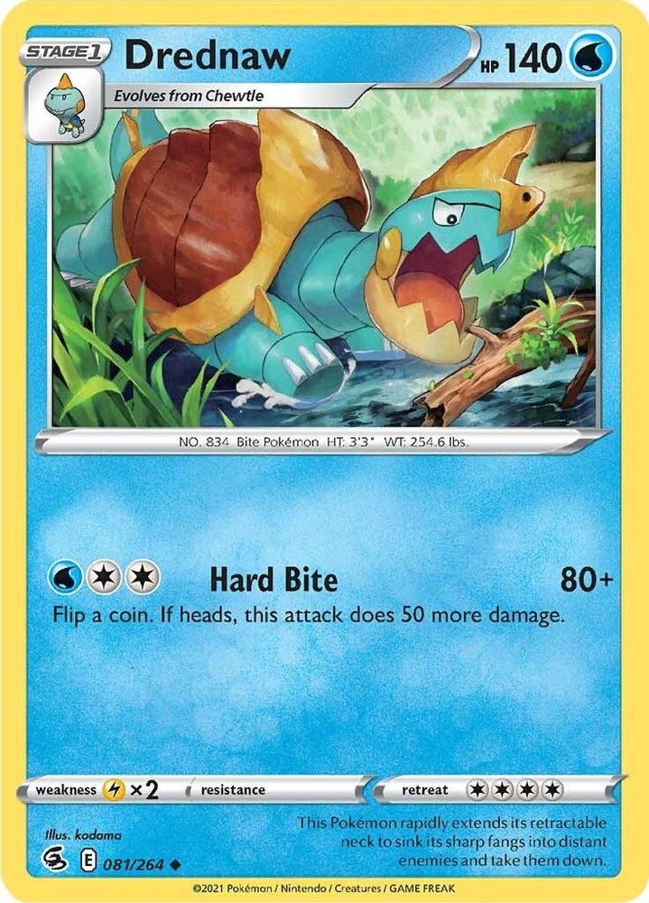 Drednaw 081  SWSH08 Fusion Strike - Uncommon