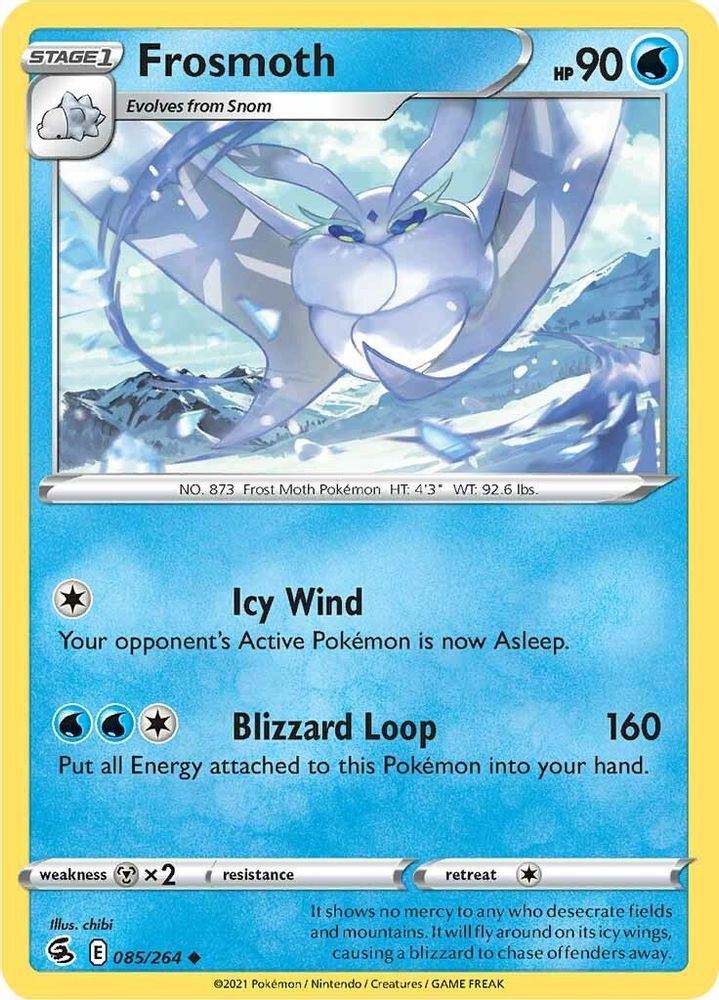 Frosmoth 085  - Reverse Holofoil SWSH08 Fusion Strike - Uncommon