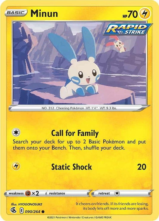 Minun 090  SWSH08 Fusion Strike - Common
