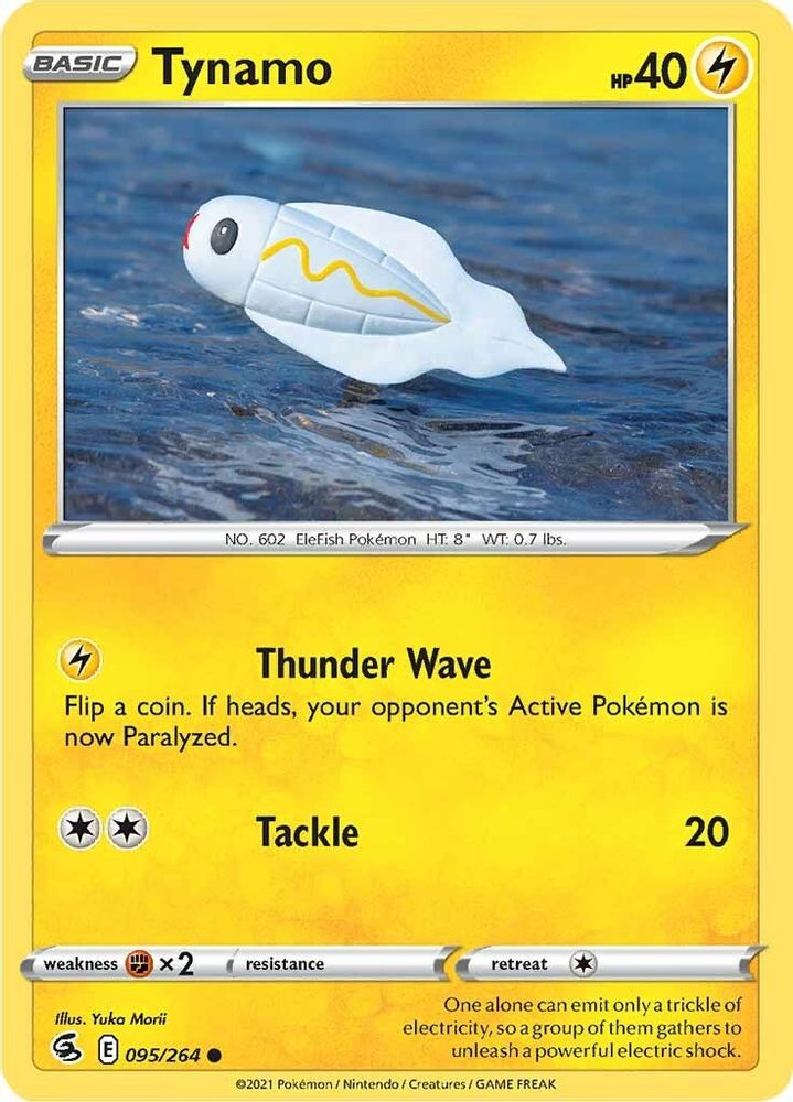 Tynamo 095  - Reverse Holofoil SWSH08 Fusion Strike - Common