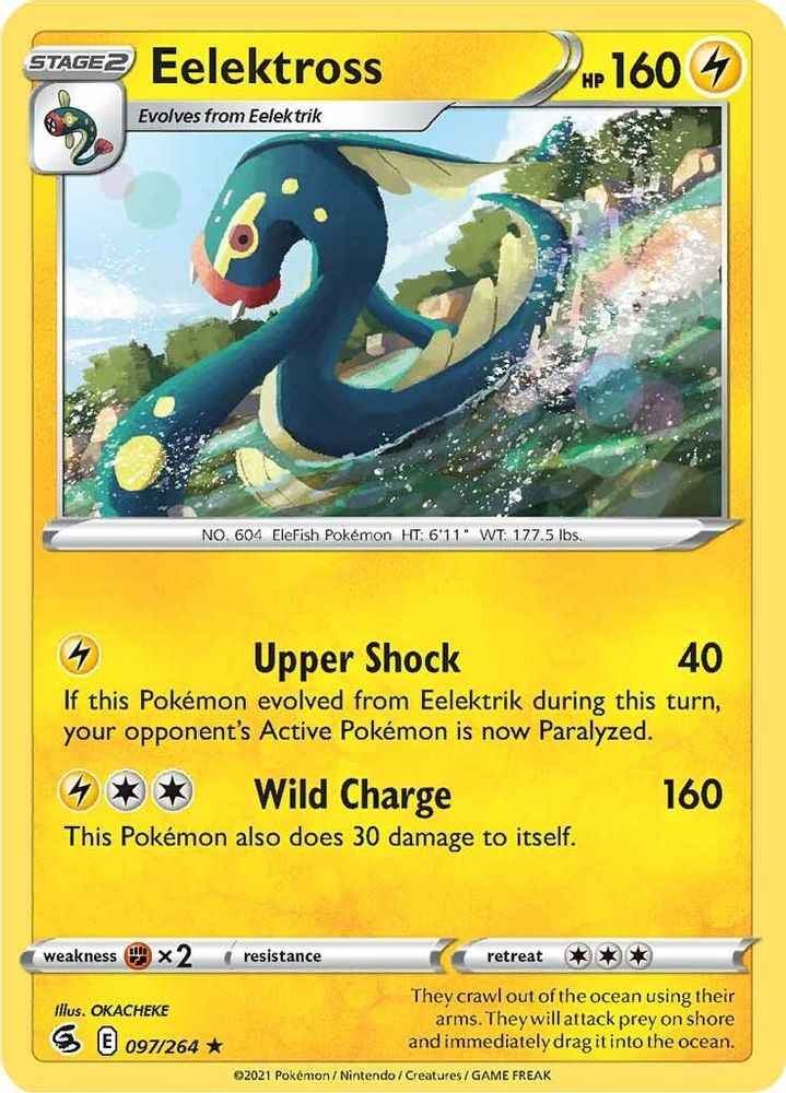 Eelektross 097  - Reverse Holofoil SWSH08 Fusion Strike - Rare