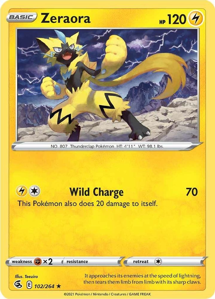 Zeraora 102  SWSH08 Fusion Strike - Rare