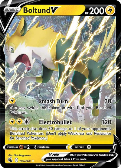 Boltund V 103  - Holofoil SWSH08 Fusion Strike - Ultra Rare