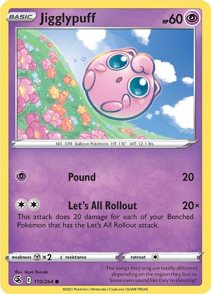 Jigglypuff 110  SWSH08 Fusion Strike - Common