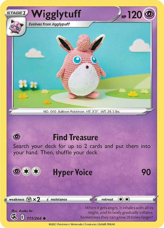 Wigglytuff 111  SWSH08 Fusion Strike - Uncommon