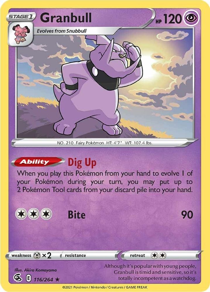 Granbull 116  SWSH08 Fusion Strike - Rare