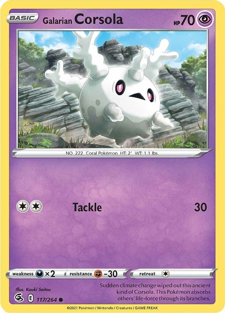 Galarian Corsola 117  SWSH08 Fusion Strike - Common