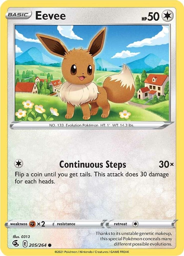 Eevee 205  SWSH08 Fusion Strike - Common