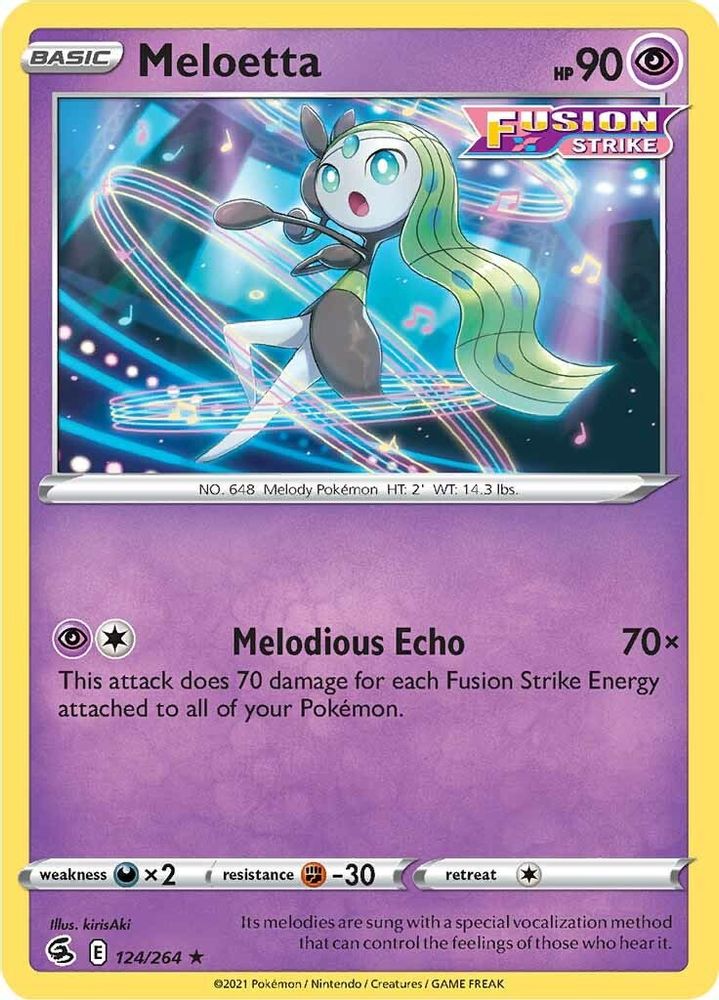 Meloetta 124  SWSH08 Fusion Strike - Rare