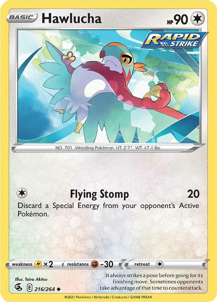 Hawlucha 216  SWSH08 Fusion Strike - Uncommon