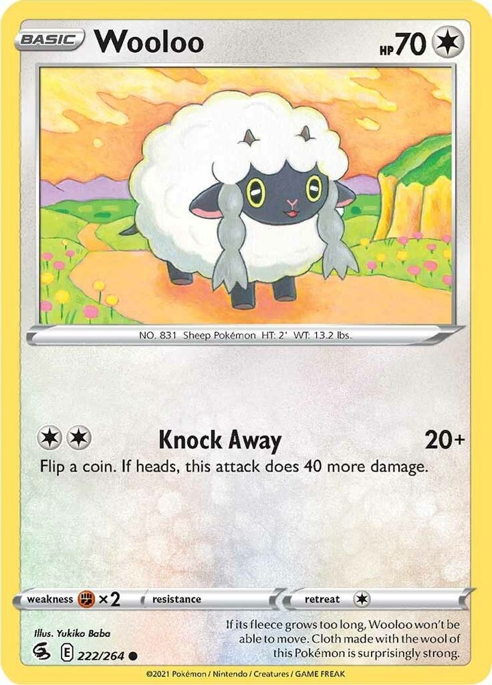 Wooloo (222) (222) 222  SWSH08 Fusion Strike - Common