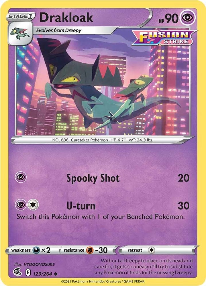 Drakloak 129  SWSH08 Fusion Strike - Uncommon