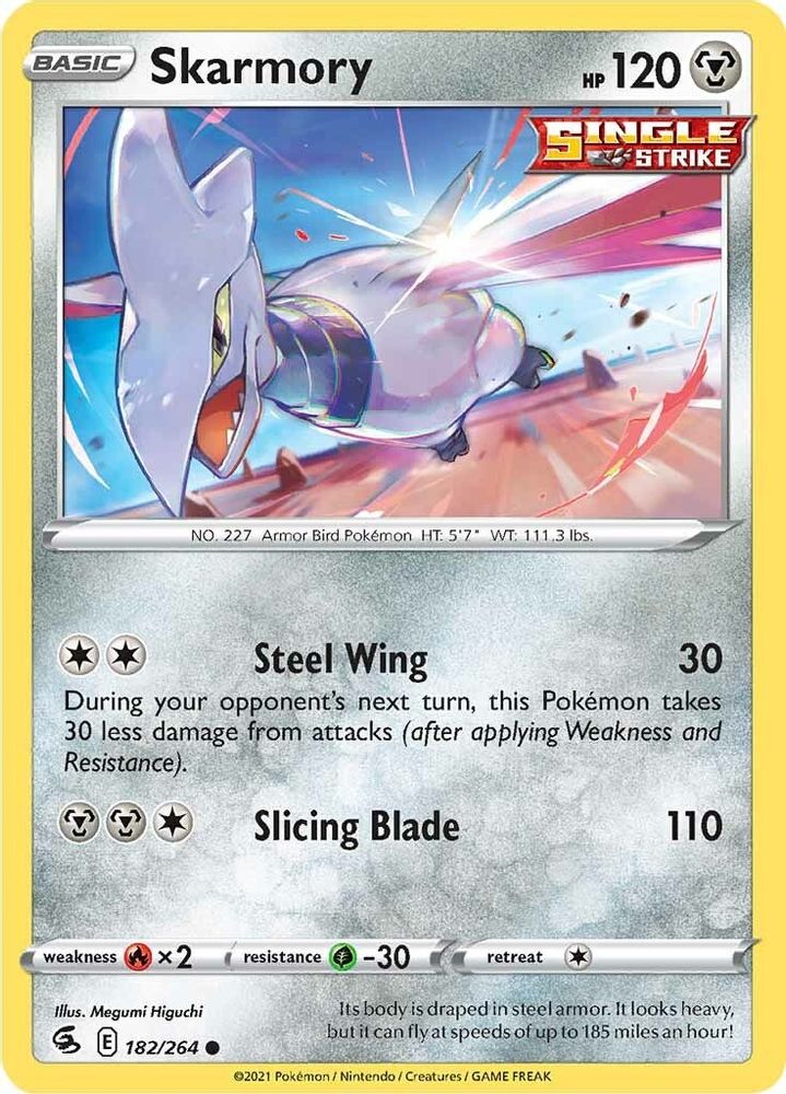 Skarmory 182  SWSH08 Fusion Strike - Common