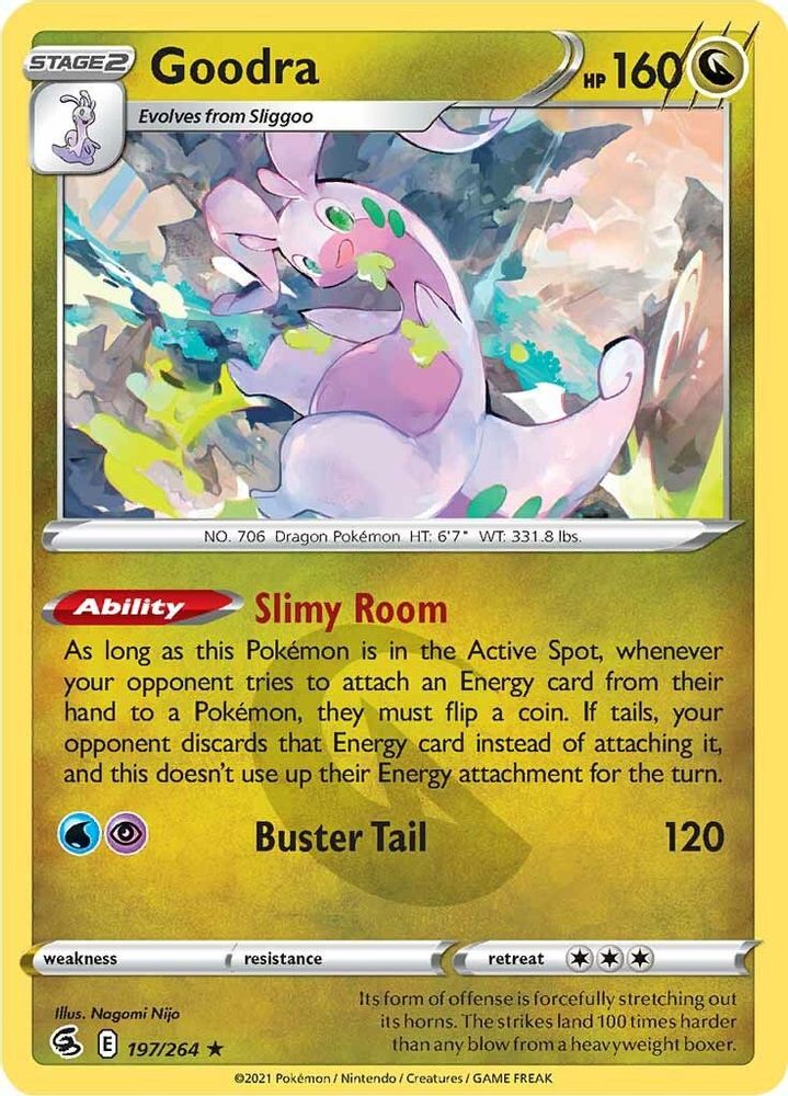 Goodra 197  - Reverse Holofoil SWSH08 Fusion Strike - Rare