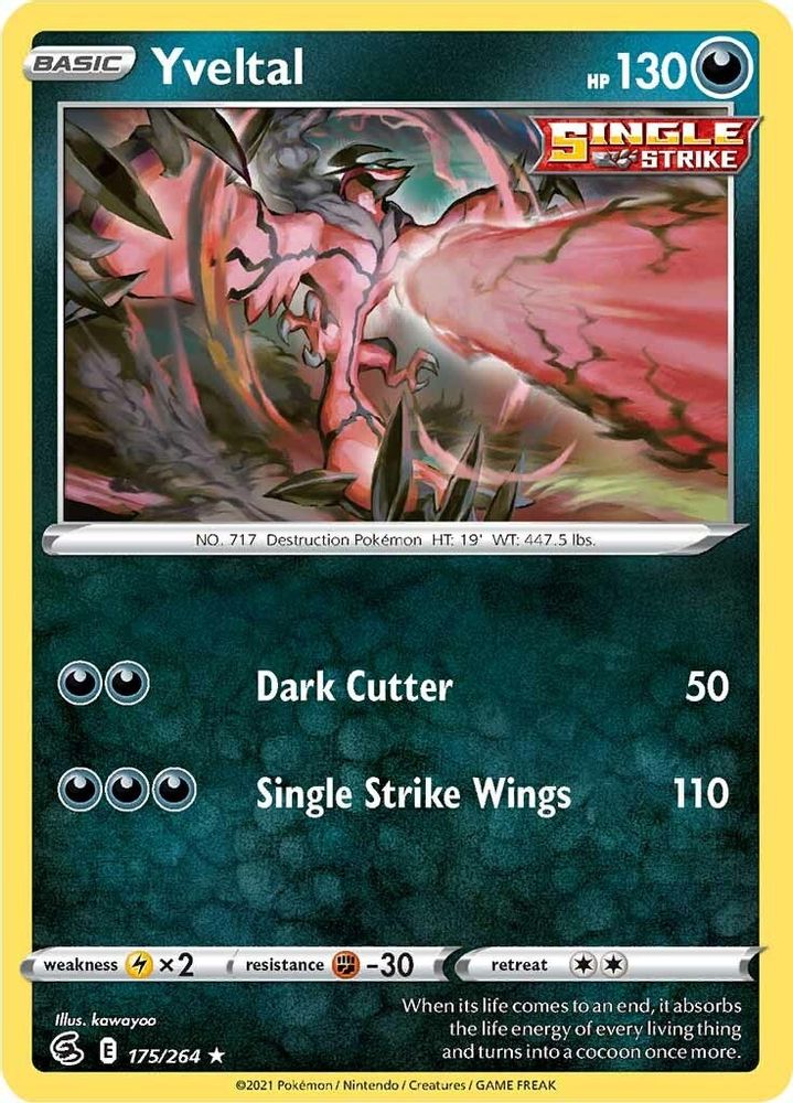 Yveltal 175  SWSH08 Fusion Strike - Rare